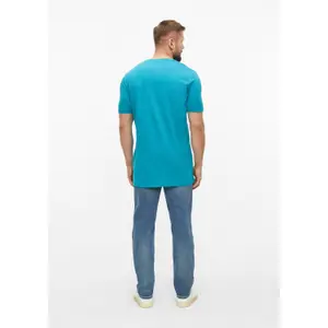 T-shirt μονόχρωμο με υφή από φλαμμέ νήμα και λεπτομέρεια λογότυπου s.Oliver image-4