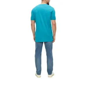 T-shirt μονόχρωμο με υφή από φλαμμέ νήμα και λεπτομέρεια λογότυπου s.Oliver image-5