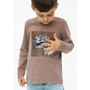 Long Sleeve T-Shirt with Reversible Sequins Child s.Oliver image-5