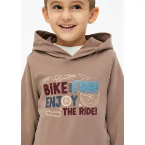 Kapuzensweatshirt mit Stickerei und Flockdruck für Kinder s.Oliver image-5