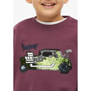Oversized Sweatshirt with Reversible Sequins and Embroidery Child s.Oliver image-5