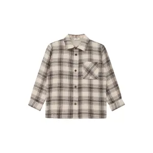 Camisa de franela a cuadros de corte recto con bolsillos en el pecho para niño s.Oliver image-0