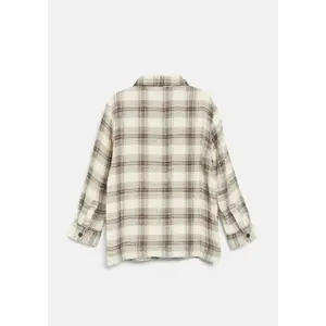 Camisa de franela a cuadros de corte recto con bolsillos en el pecho para niño s.Oliver image-3
