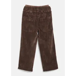 Pantalón de pana baggy corte relajado de talle medio alto pierna ancha infantil s.Oliver image-3