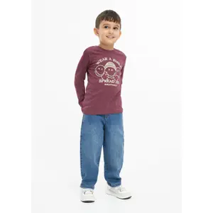Jeans Tapered avslappnad stil hög midja smal ben effekta tvättad barn s.Oliver Toni image-6