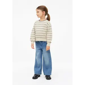 Gestreifter Strick-Pullover mit dekorativem Saum Loose Fit Mädchen s.Oliver image-6