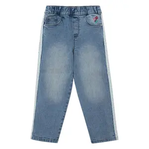 Jeans Relaxed Fit Mid Rise Tapered Leg haft koronkowy dziewczynka s.Oliver Toni image-0