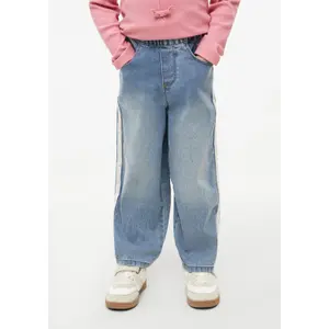 Jeans Relaxed Fit Mid Rise Tapered Leg haft koronkowy dziewczynka s.Oliver Toni image-5