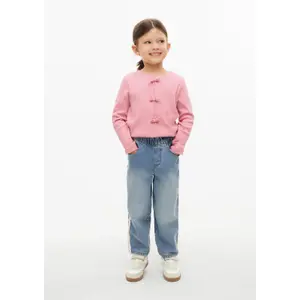 Jeans Relaxed Fit Mid Rise Tapered Leg haft koronkowy dziewczynka s.Oliver Toni image-6