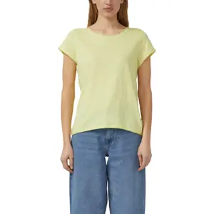 T-shirt i bomull med flammig garn dam s.Oliver image-1