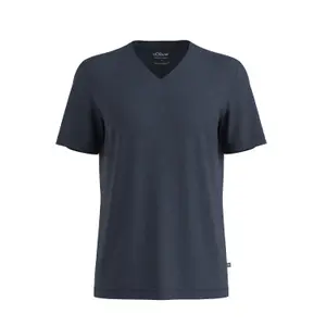 T-shirt από μαλακό ύφασμα ανάμεικτου βαμβακερού με εφαρμογή λογότυπου standard s.Oliver image-0