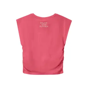 Camiseta sin mangas de jersey con cuello en V e impresión en la espalda niña s.Oliver image-1