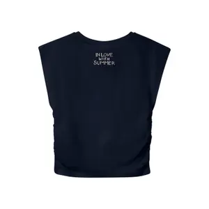 Camiseta sin mangas de jersey con cuello en V e impresión en la espalda niña s.Oliver image-1
