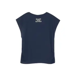 Camiseta sin mangas de jersey con cuello en V e impresión en la espalda niña s.Oliver image-4