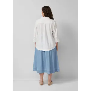 Women's 3/4 Sleeve Turn-Up Linen Blend Blouse s.Oliver image-4