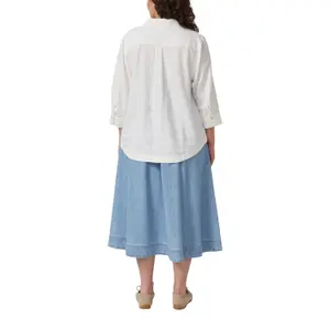 Women's 3/4 Sleeve Turn-Up Linen Blend Blouse s.Oliver image-5