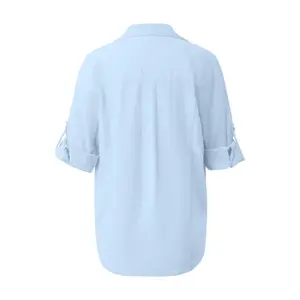 Women's 3/4 Sleeve Turn-Up Linen Blend Blouse s.Oliver image-1