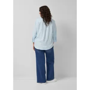 Women's 3/4 Sleeve Turn-Up Linen Blend Blouse s.Oliver image-4
