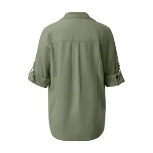 Women's 3/4 Sleeve Turn-Up Linen Blend Blouse s.Oliver image-1