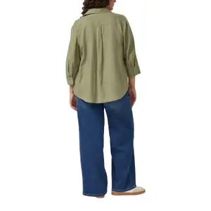 Women's 3/4 Sleeve Turn-Up Linen Blend Blouse s.Oliver image-5