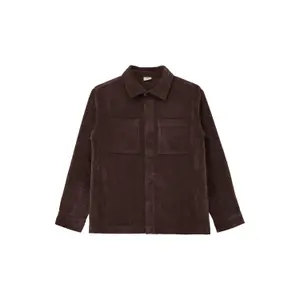 Camisa de franela de canalé, corte recto, con bolsillos en el pecho para niño s.Oliver image-0