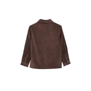 Camisa de franela de canalé, corte recto, con bolsillos en el pecho para niño s.Oliver image-4