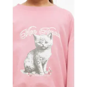 Oversize sweatshirt med fototryck och glittrande tryck för tjej s.Oliver image-5