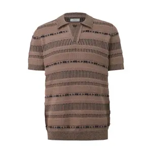 Pull w dzianinie z kołnierzykiem polo i ściśniętymi brzegami s.Oliver image-0