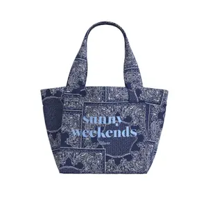 Paisley Print Canvas Shoulder Bag with Short Handles Women s.Oliver image-0
