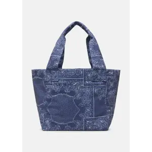 Paisley Print Canvas Shoulder Bag with Short Handles Women s.Oliver image-2