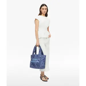 Paisley Print Canvas Shoulder Bag with Short Handles Women s.Oliver image-3