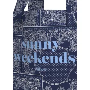 Paisley Print Canvas Shoulder Bag with Short Handles Women s.Oliver image-5