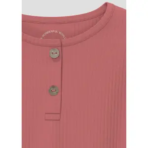 T-shirt i ribbad Regular Fit med knäppning för bebisar s.Oliver Henley image-3