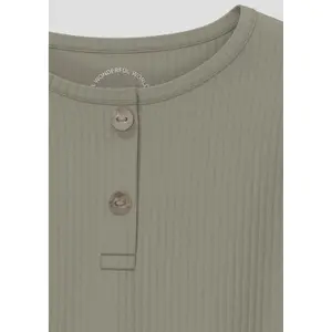T-shirt i ribbad Regular Fit med knäppning för bebisar s.Oliver Henley image-3