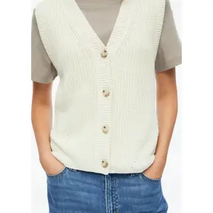 Pull in Maglia con Patta di Bottone Col V Taglio Dritto Donna s.Oliver image-3