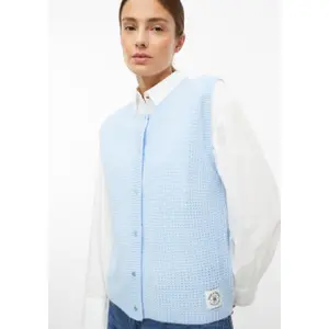 Pull i stickad fleece med knäppning dam s.Oliver image-3