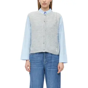 Pull i stickad fleece med knäppning dam s.Oliver image-2