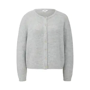 Women's Mid-Length Straight Fit Round Neck Button-Up Cardigan s.Oliver image-0