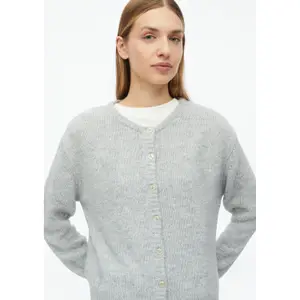 Women's Mid-Length Straight Fit Round Neck Button-Up Cardigan s.Oliver image-3
