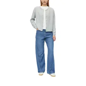 Women's Mid-Length Straight Fit Round Neck Button-Up Cardigan s.Oliver image-6