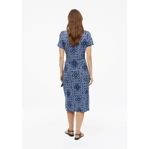 Abito midi con stampa all-over e dettaglio annodato donna s.Oliver image-4