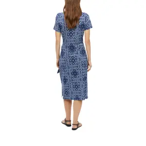 Abito midi con stampa all-over e dettaglio annodato donna s.Oliver image-5