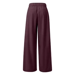 Pantalón de pana de pierna ancha y cintura elástica mujer s.Oliver image-1