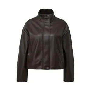 Giacca da interni in similpelle taglio casual con colletto alto donna s.Oliver image-0