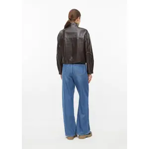 Giacca da interni in similpelle taglio casual con colletto alto donna s.Oliver image-4