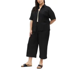 Pantalon culotte structuré avec plis et taille haute femme s.Oliver image-6