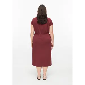 Abito midi in misto cotone con cordoncino e col V donna s.Oliver image-4