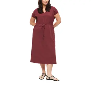 Abito midi in misto cotone con cordoncino e col V donna s.Oliver image-6
