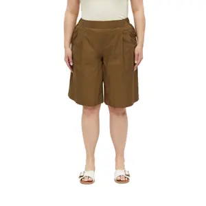 High-Waisted Relaxed Fit Wide Leg Lightweight Mixed Cotton Trousers Women s.Oliver image-2