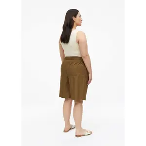 High-Waisted Relaxed Fit Wide Leg Lightweight Mixed Cotton Trousers Women s.Oliver image-4